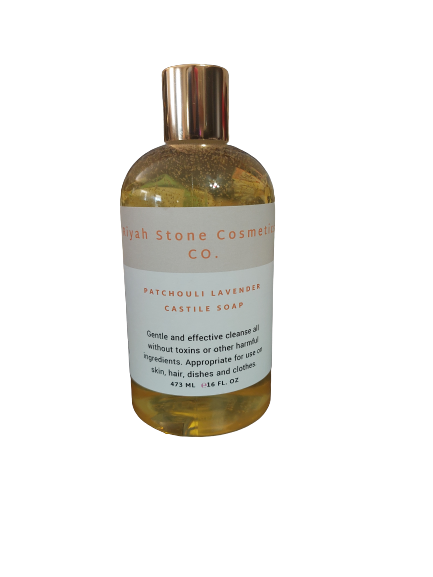 Patchouli Lavender Liquid Castile Soap 16 oz.