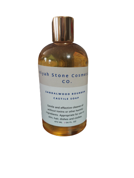 Sandalwood Bourbon Liquid Castile Soap 16 oz.