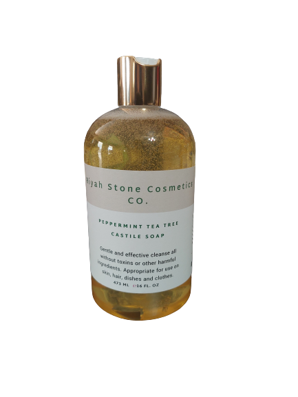 Peppermint Tea Tree Liquid Castile Soap 16 oz.